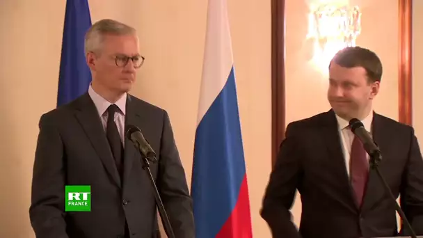 Moscou : Bruno Le Maire rencontre le ministre russe du Développement économique Maxime Orechkine