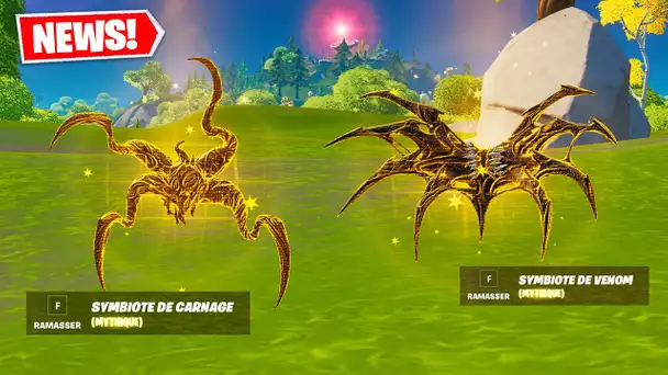 LES NOUVELLES ARMES MYTHIQUES DE VENOM ET CARNAGE ! (FORTNITE NEWS SAISON 8)