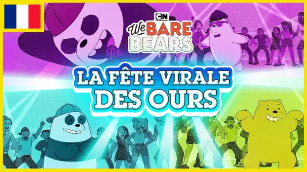 We Bare Bears en Français 🇫🇷| La Fête virale des Ours ! 🥳