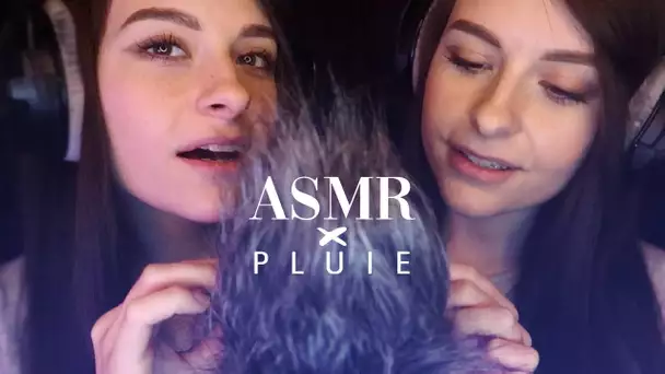 ASMR FRANCAIS ⚪️ DOUBLE INAUDIBLE + PLUIE🌧️ • INTENSE RELAXATION • DROITE / GAUCHE