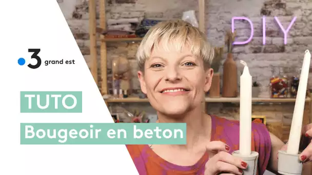 Tuto bougeoir : glisser une bougie dans du béton pour une déco atypique