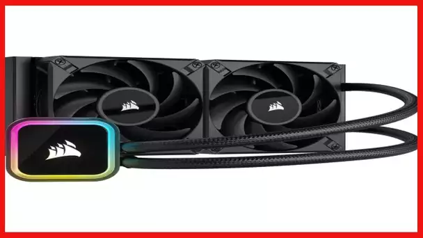 Corsair iCUE H100i RGB Elite Liquid CPU Cooler (16 Dynamic RGB LEDs, 120mm AF Elite Series FDB Fans,