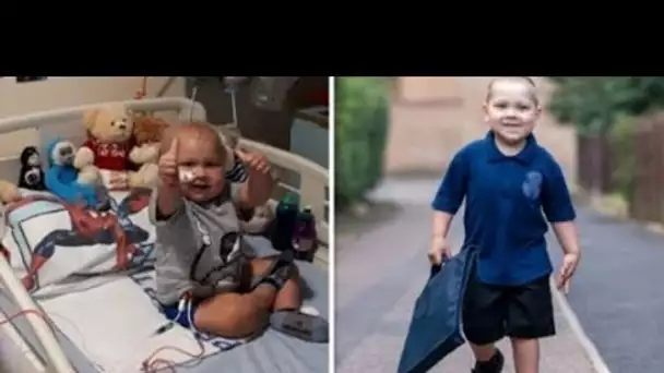Cet enfant de 4 ans a vaincu le cancer deux fois et a enfin pu faire sa rentrée à la maternelle
