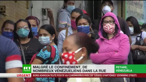 Malgré le confinement, de nombreux Vénézuéliens dans la rue