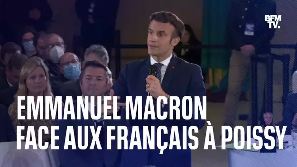 L'intégralité de la rencontre d'Emmanuel Macron avec des Français à Poissy
