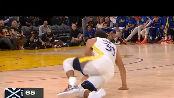 Steph Celebrates A Little Too Hard And Trips 😂 #Blooper