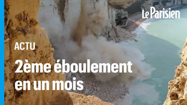 Un éboulement de falaise impressionnant près d’Etretat, le deuxième en moins d’un mois