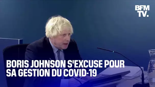 “Je suis désolé”: Boris Johnson présente ses excuses aux familles des victimes du Covid-19