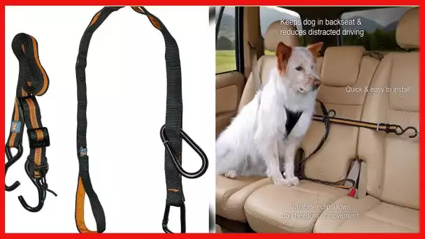 Kurgo Auto Zipline for Dogs, Adjustable Dog Safety Belt Leash, Pet Seat Belt Tether, Reduce Distract