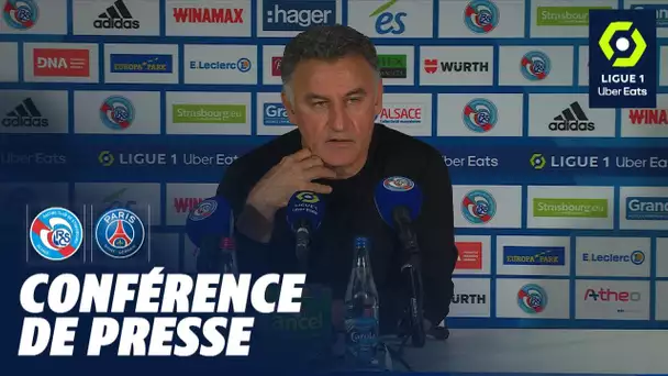 Conférence de presse RC STRASBOURG ALSACE - PARIS SAINT-GERMAIN (1-1)  / 2022/2023