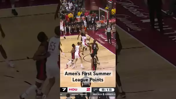 #4 Overall Pick Amen Thompson’s Left-Handed Finish for His 1st Summer League Points 🔥 | #Shorts