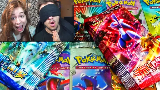 Ouverture de Boosters Pokémon à L&#039;AVEUGLE ! #6 Ouverture de 20 Boosters Pokémon XY8 BREAK