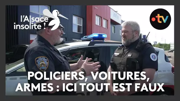 Insolite : policiers, voitures, armes, ici tout est faux