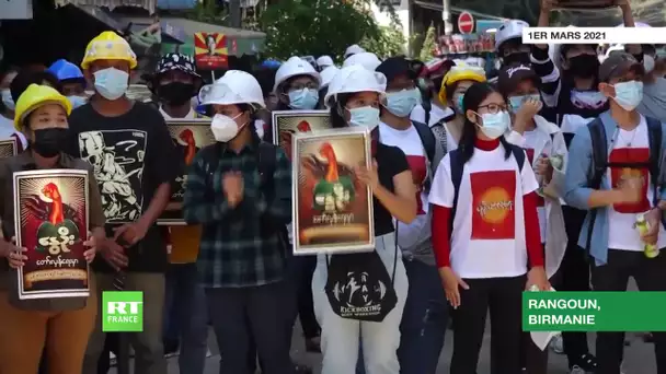 Barricades et gaz lacrymogène : nouvelle manifestation contre le coup d’Etat militaire à Rangoun