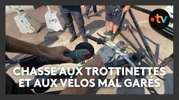 La ville de Cannes fait la chasse aux trottinettes et aux vélos mal garés