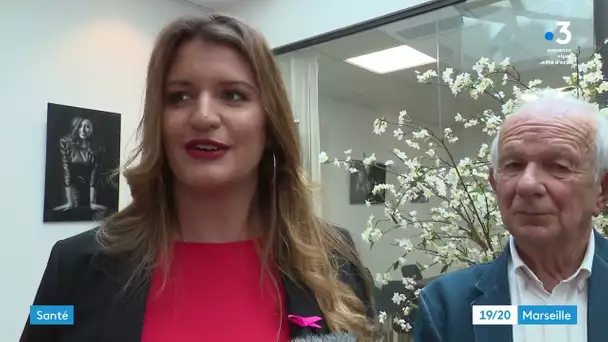 Marseille. Marlène Schiappa visite la "Maison du Bien être" siège de la Ligue contre le Cancer