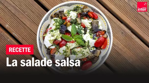 Salade d’aubergine rôties et salsa - Les #recettes de François-Régis Gaudry