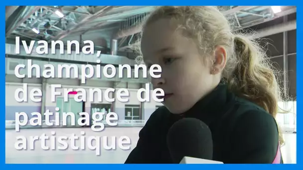 Portrait d'Ivanna, huit ans, championne de France de patinage artistique