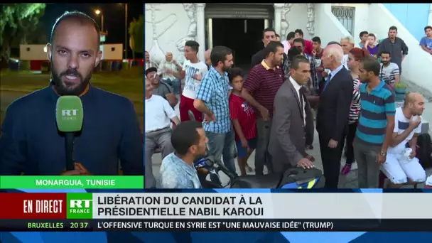Libération du candidat à la présidentielle Nabil Karoui