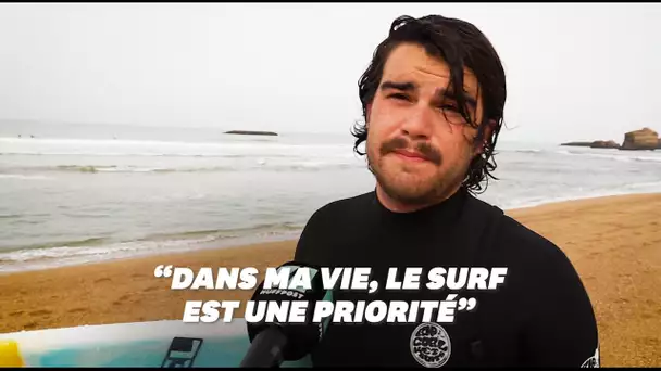 Ces surfeurs qui bravent le confinement au Pays basque