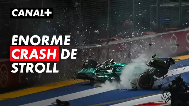 Accident impressionnant de Lance Stroll en qualifications - Grand Prix de Singapour - F1