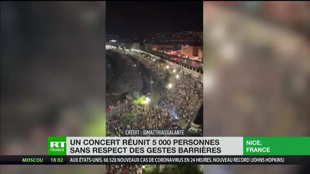Nice : un concert réunit 5 000 personnes sans respect des gestes barrières