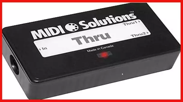 MIDI Solutions MultiVoltage Thru 1-in 2-out MIDI Through Box