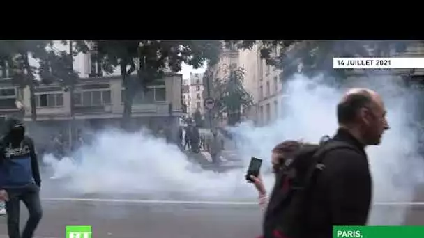 Manifestation contre le pass sanitaire : les forces de l'ordre font usage de gaz lacrymogène à Paris