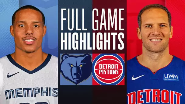 GRIZZLIES at PISTONS | FULL GAME HIGHLIGHTS | December 6, 2023