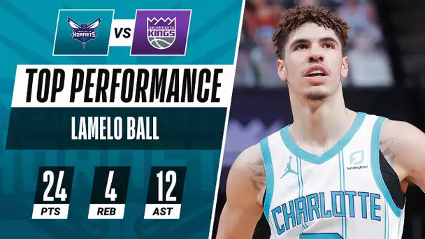 LaMelo Ball Drops 24 PTS & CAREER-HIGH 12 AST In Hornets W!