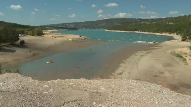 Sécheresse dans le Verdon : le niveau du lac de Sainte-Croix 6 mètres sous son niveau habituel