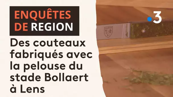 Des couteaux fabriqués avec la pelouse du stade Bollaert à Lens