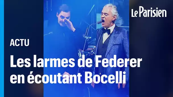 Roger Federer ne retient pas ses larmes quand Andrea Bocelli chante pour lui