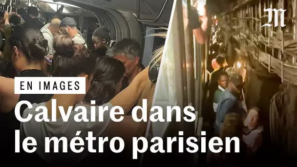 Des centaines de passagers au milieu des tunnels du métro à Paris