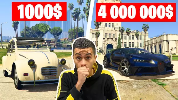 VOITURE À 1000$ VS VOITURE À 4 000 000$ !