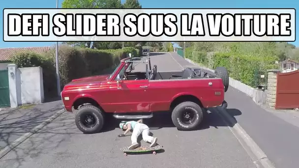 DEFI : passer sous une voiture en LONGBOARD ! (feat. Laurent Perigault & Alex Kubiak Ho-Chi)