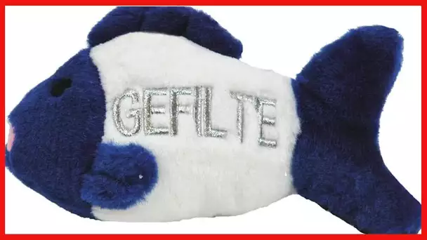 Multipet Gefilte Fish 4.5" Dog Toy, White/Blue