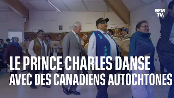 Le prince Charles danse avec des Canadiens autochtones