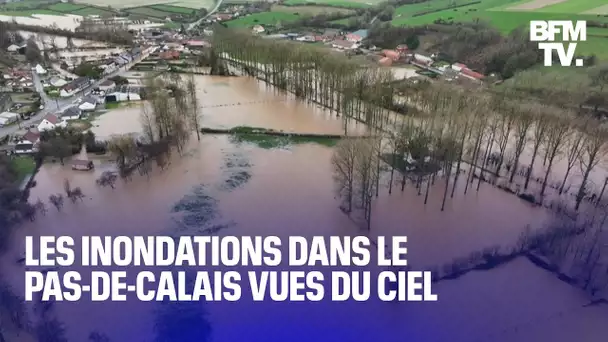 Pas-de-Calais: les images aériennes des inondations