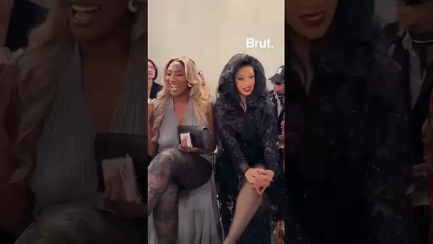 Les invités du défilé Balenciaga à Paris ce mercredi.