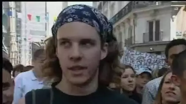 Manif estudiantine de protestation anti Le Pen