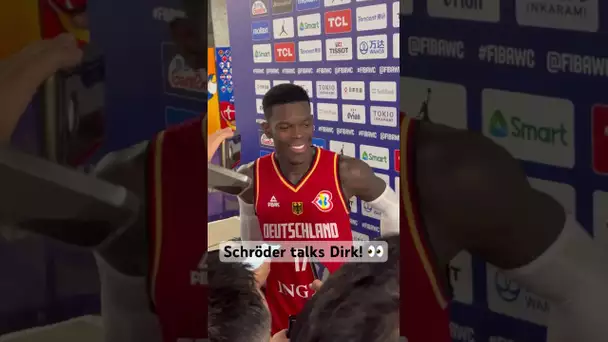 “Best 4-man to ever play the game” - Dennis Schröder talks Dirk after dropping 30! 👏 | #Shorts