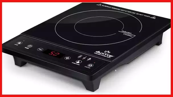 Duxtop Portable Induction Cooktop, Countertop Burner, Induction Burner with Timer and Sensor Touch