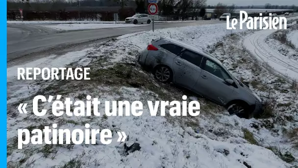 « Je me suis pris un bus » : la neige et le verglas ont fait de la casse en Île-de-France