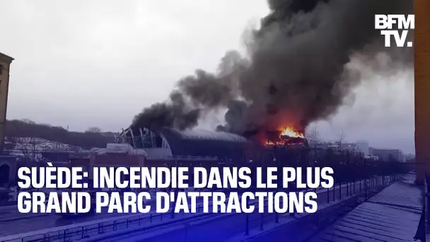 Suède: impressionnant incendie dans le plus grand parc d'attractions du pays, à Göteborg