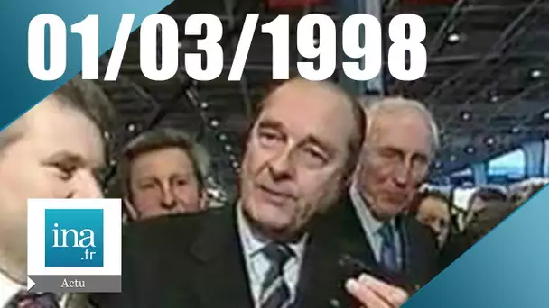 20H France 2 du 1er mars 1998 | Jacques Chirac au Salon de l'Agriculture | Archive INA