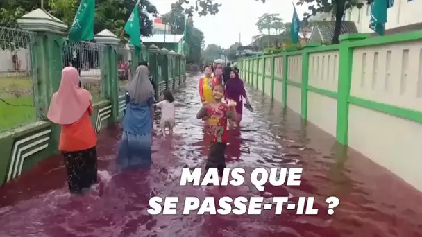 Pourquoi c'est de l'eau rouge qui a inondé ce village indonésien