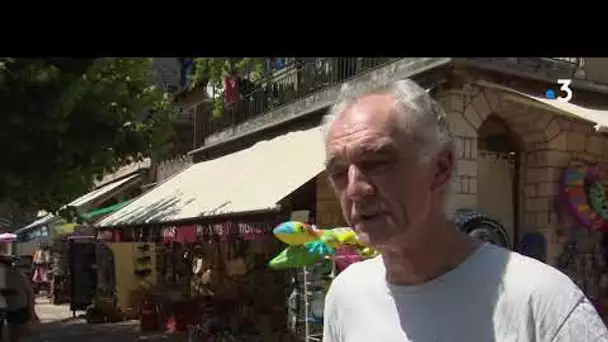 A Sainte-Enimie en Lozère, la fréquentation touristique est en forte hausse pour ce mois de juillet