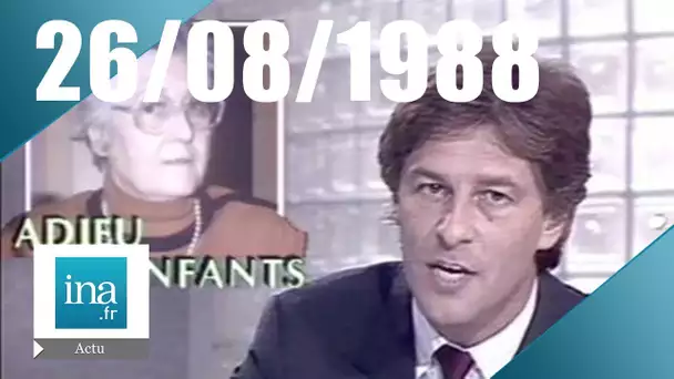 20h Antenne 2 du 26 août 1988 | Disparition de Françoise Dolto | Archive INA