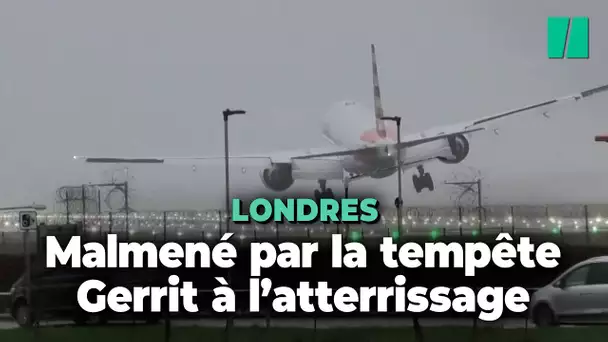 Les rafales de la tempête Gerrit font rebondir un avion qui essaie d’atterrir à Londres